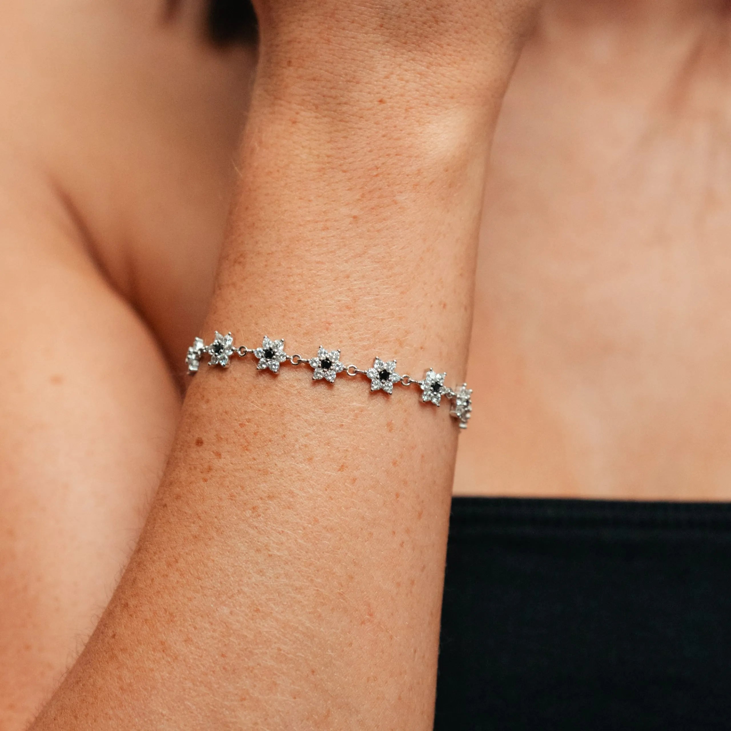Alizia Flower Tennis Bracelet