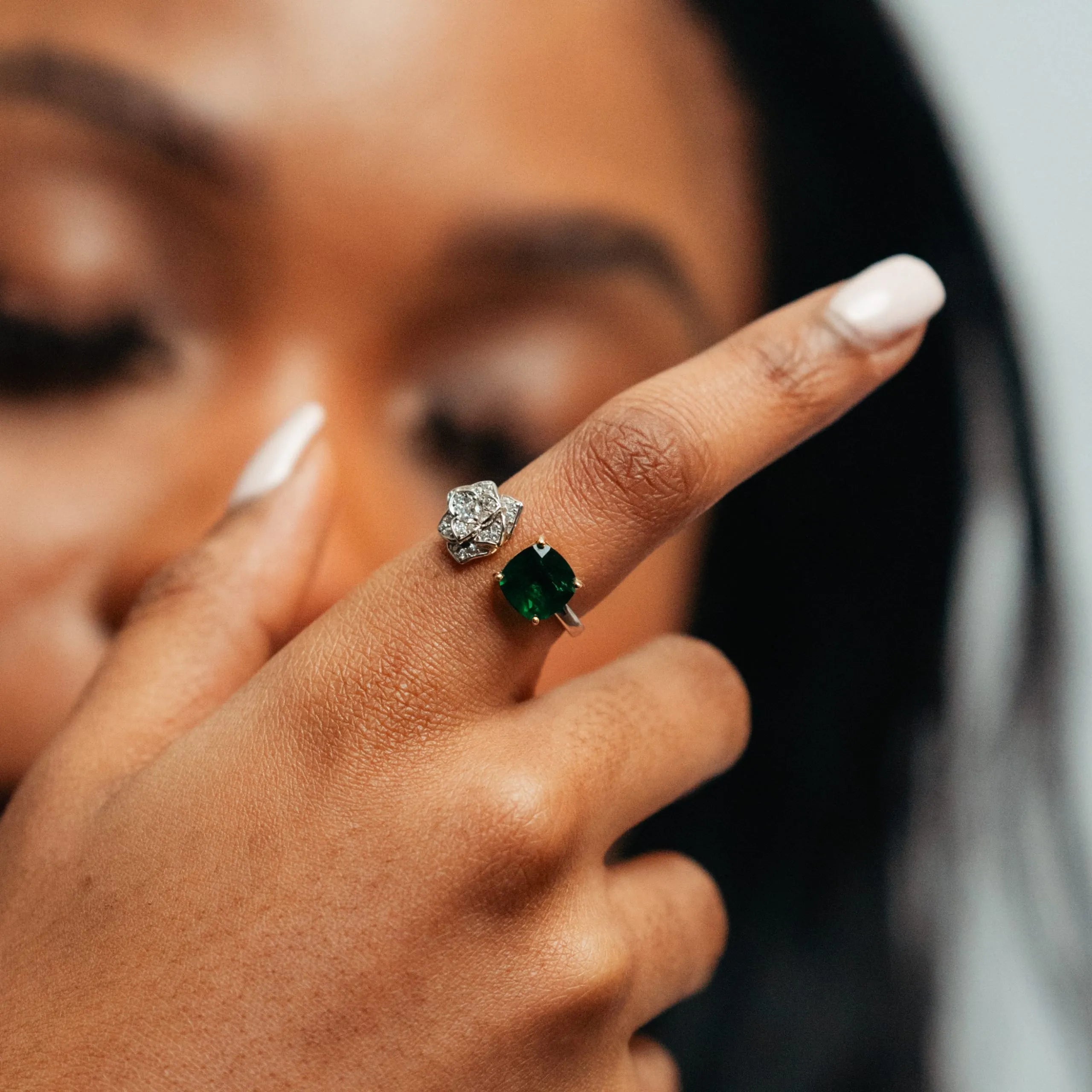 Alizia Rose Emerald Cut Ring