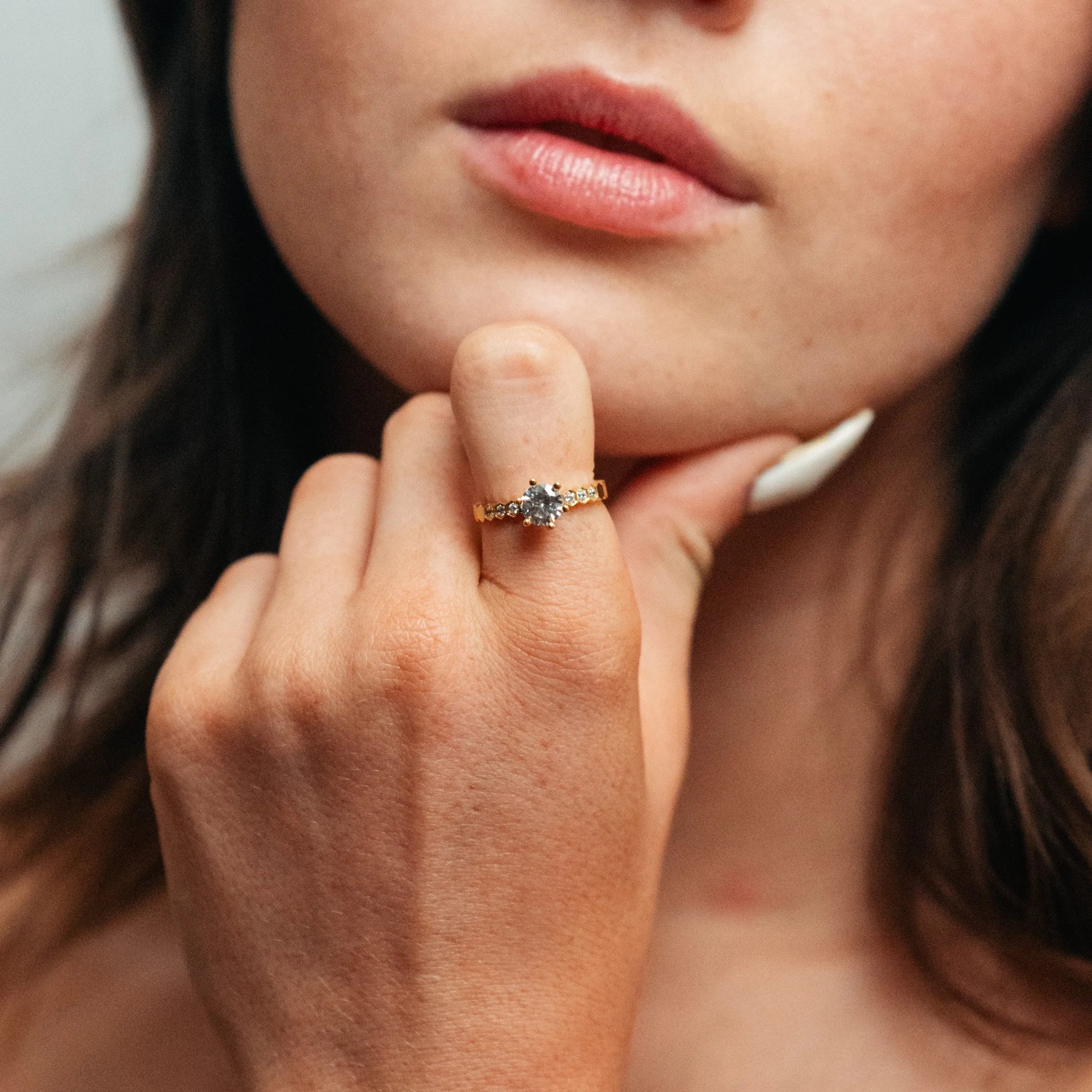 Alizia Honeycomb Solitaire Ring