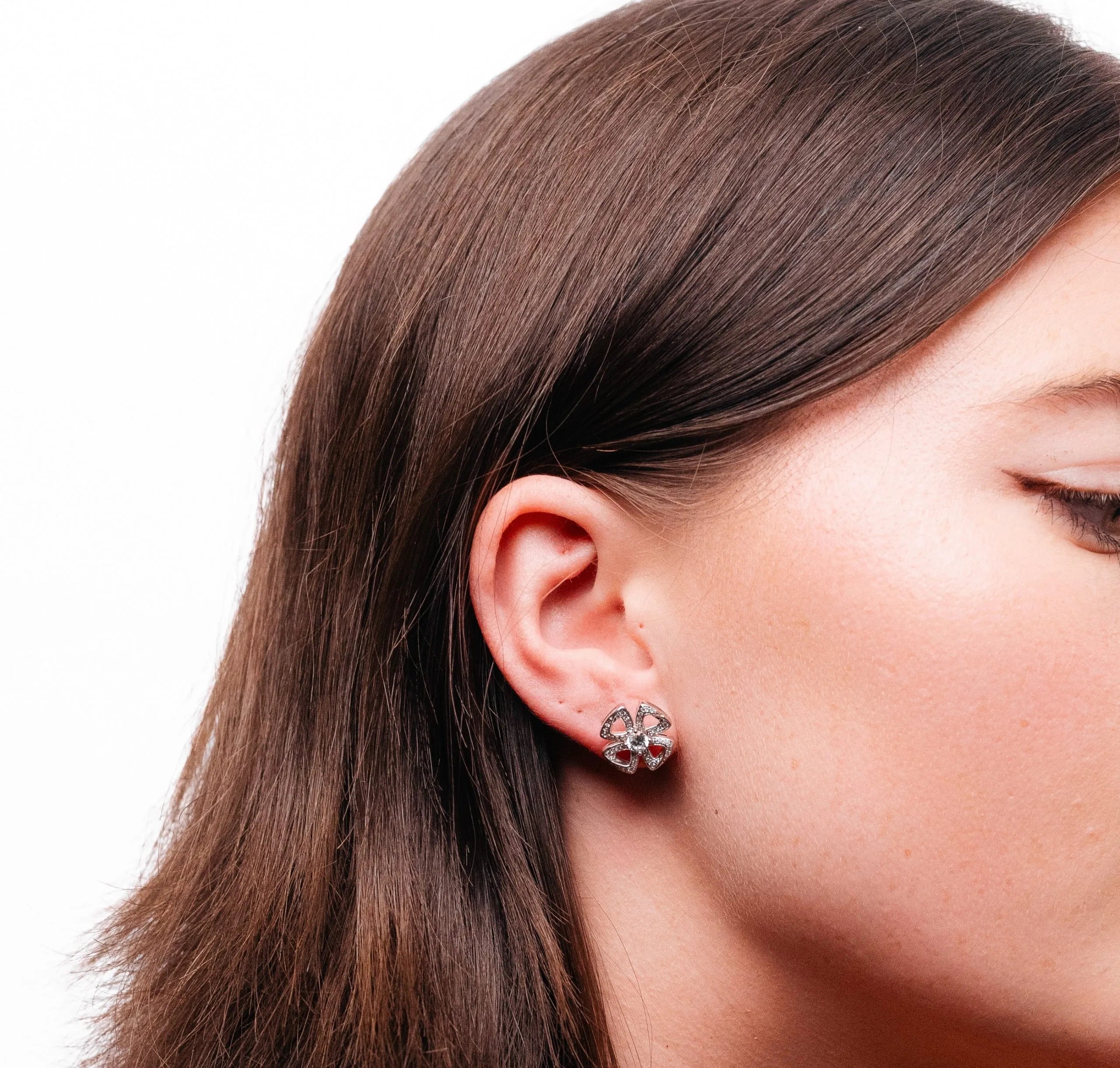 Alizia Deconstrcuted Double Bow Stud Earrings