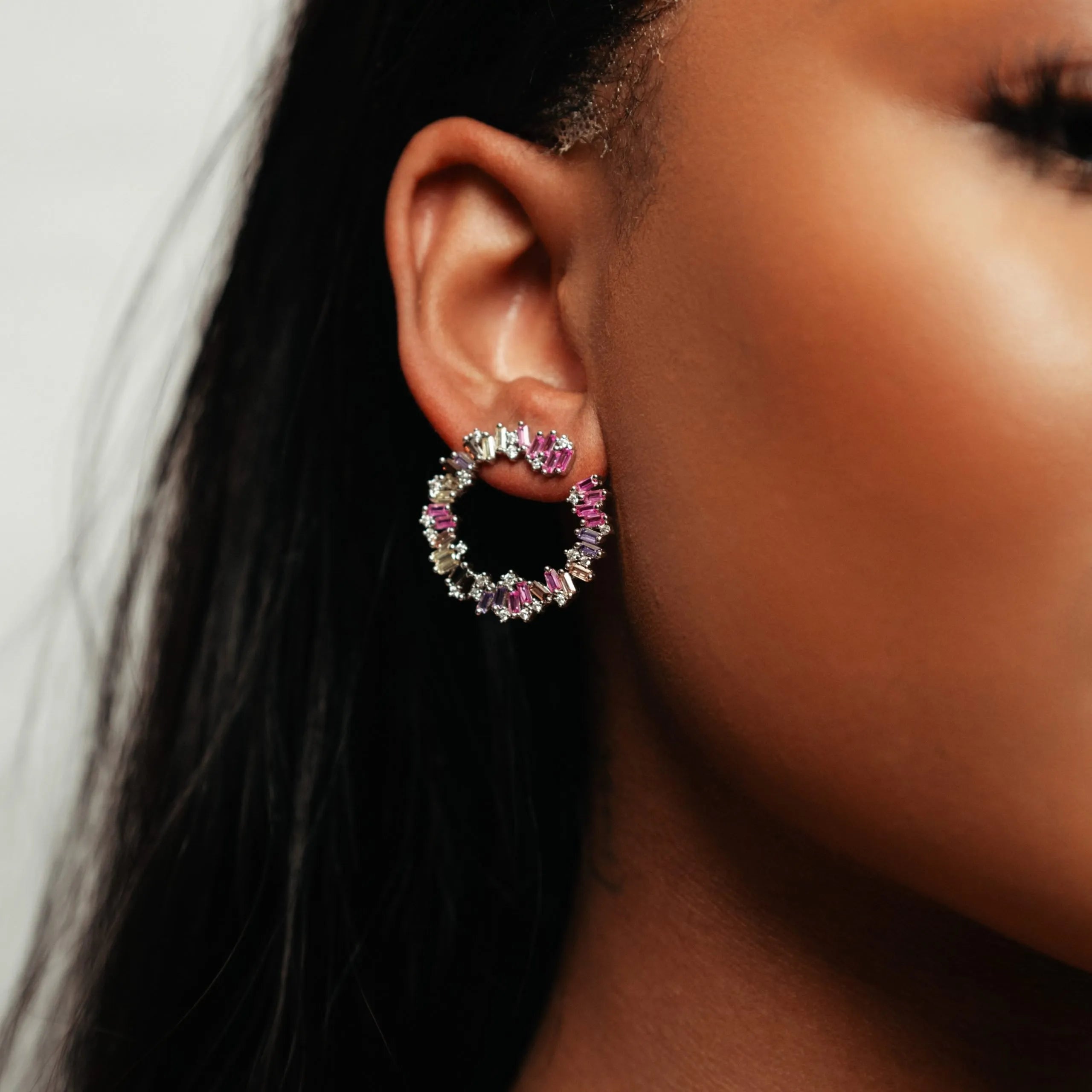 Alizia Rainbow C Hooped Earrings