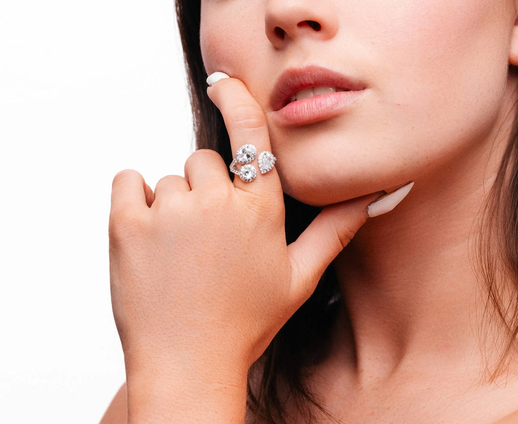 Alizia 3 Shaped Drape Ring