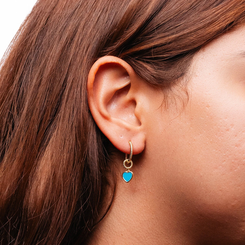 Alizia Heart Hooped Earrings