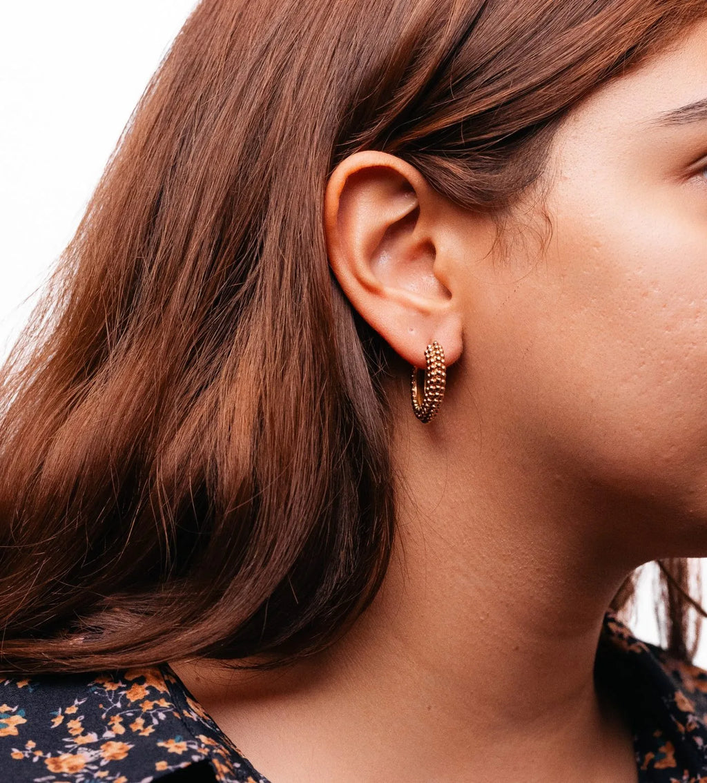 Alizia Beaded Hooped Earrings