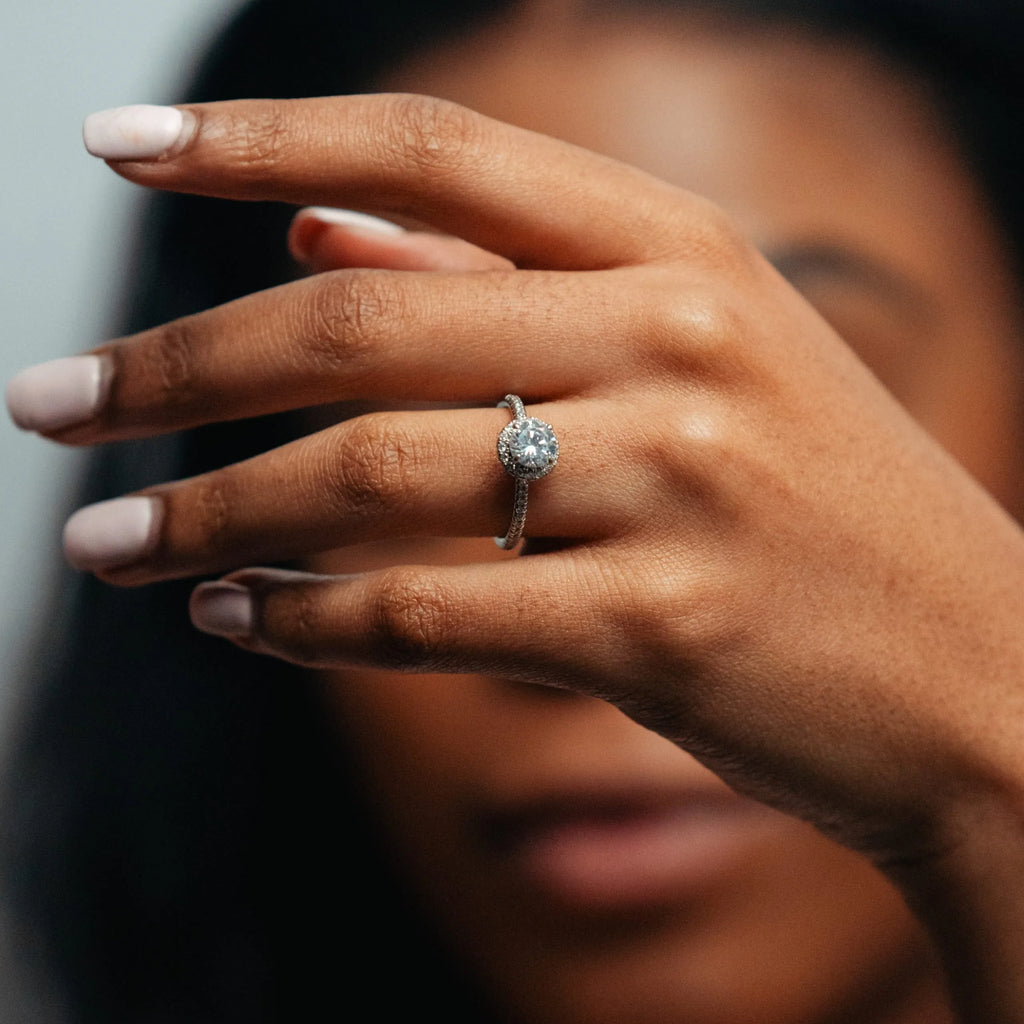 Alizia Halo Round Cut Ring Size 5