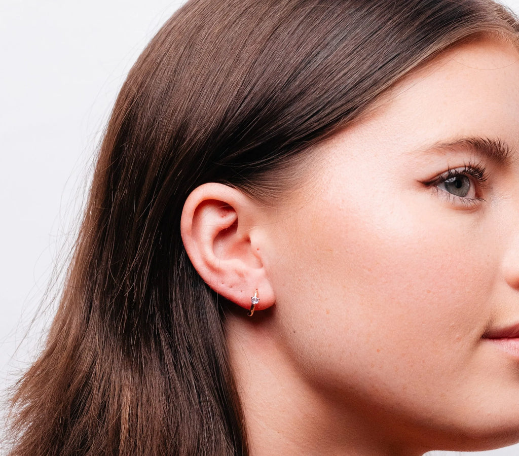 Alizia Diamond Huggie Hooped Earrings