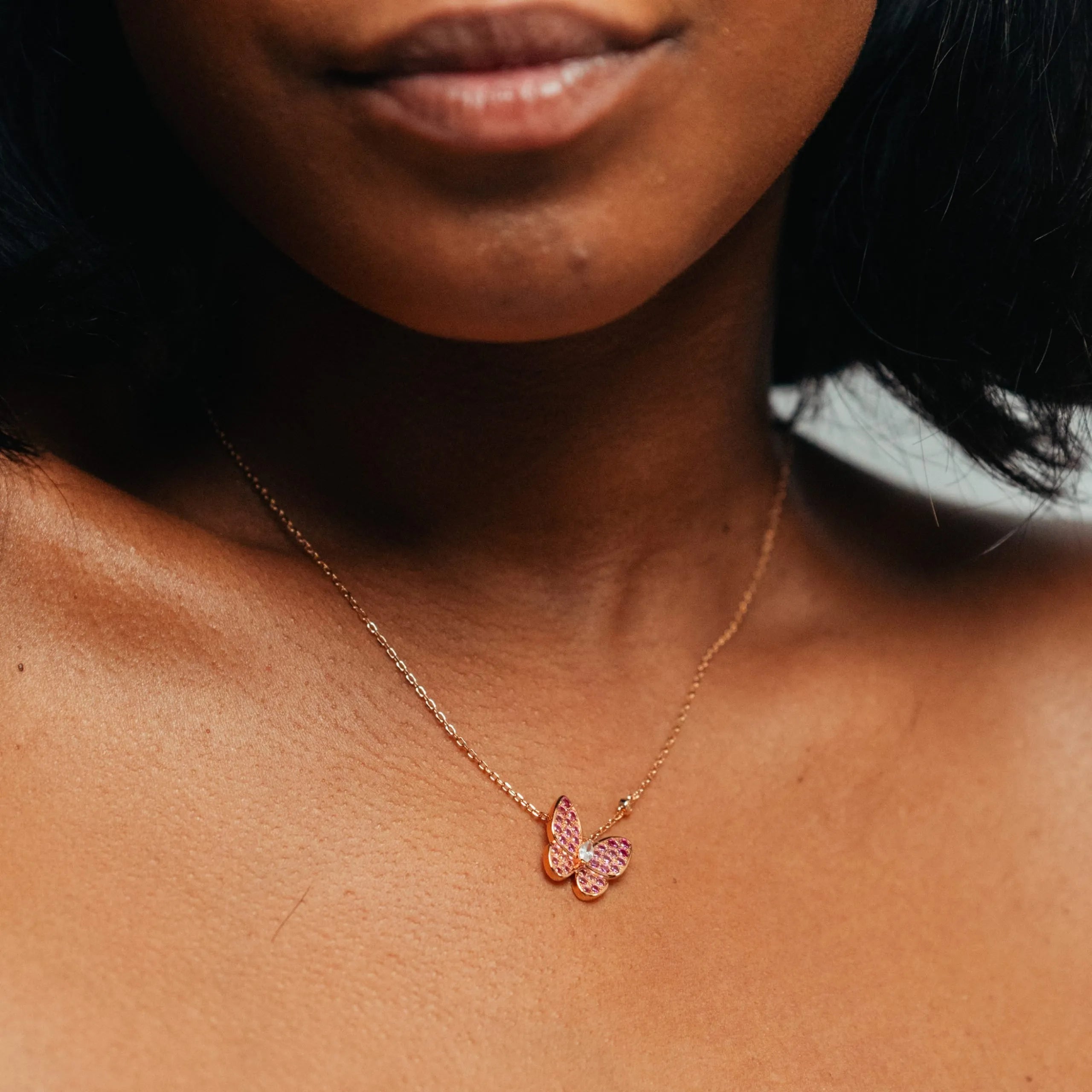 Alizia Crystal Butterfly Necklace