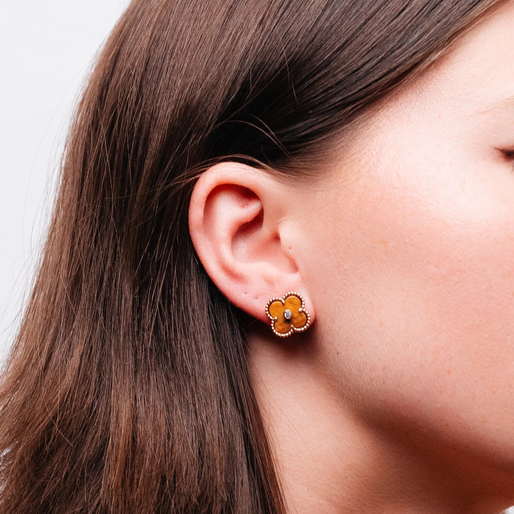 Alizia Single Crystal Clove Stud Earrings