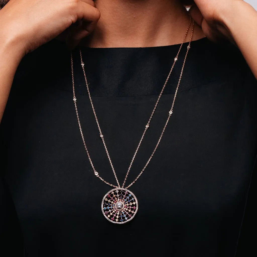 Alizia Rainbow Abaya Long Necklace