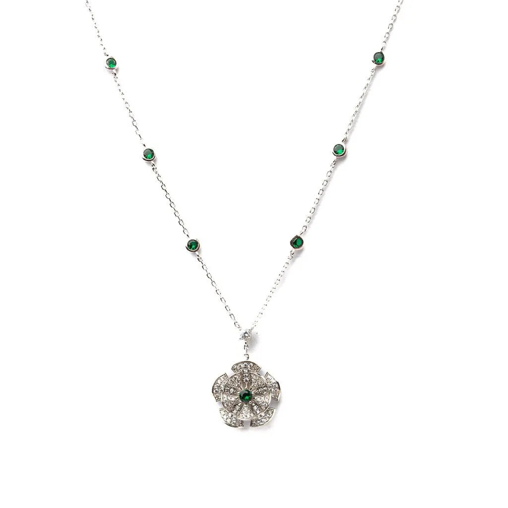 Alizia Exotic Flower Short Necklace