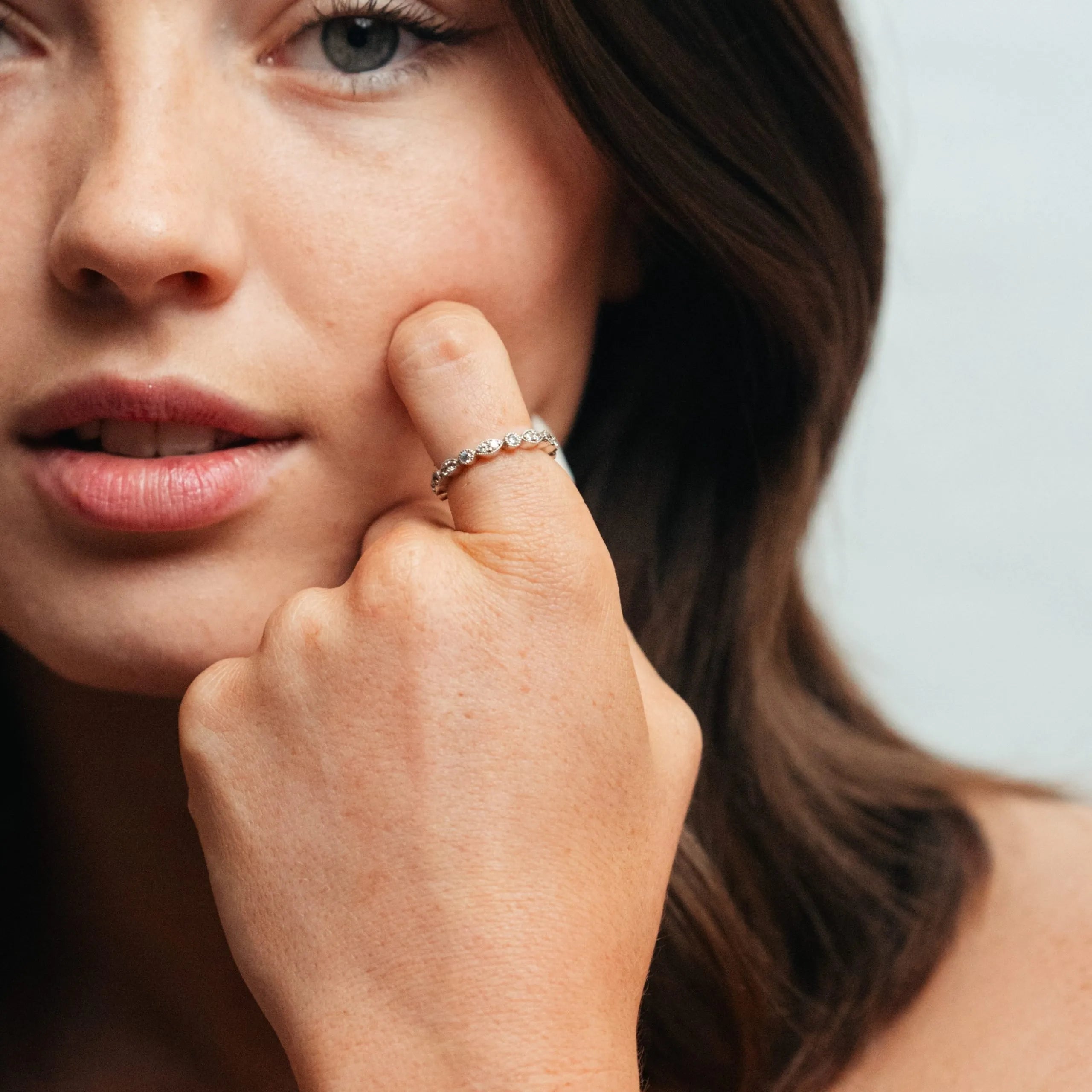 Alizia Marquise Paved Band Ring