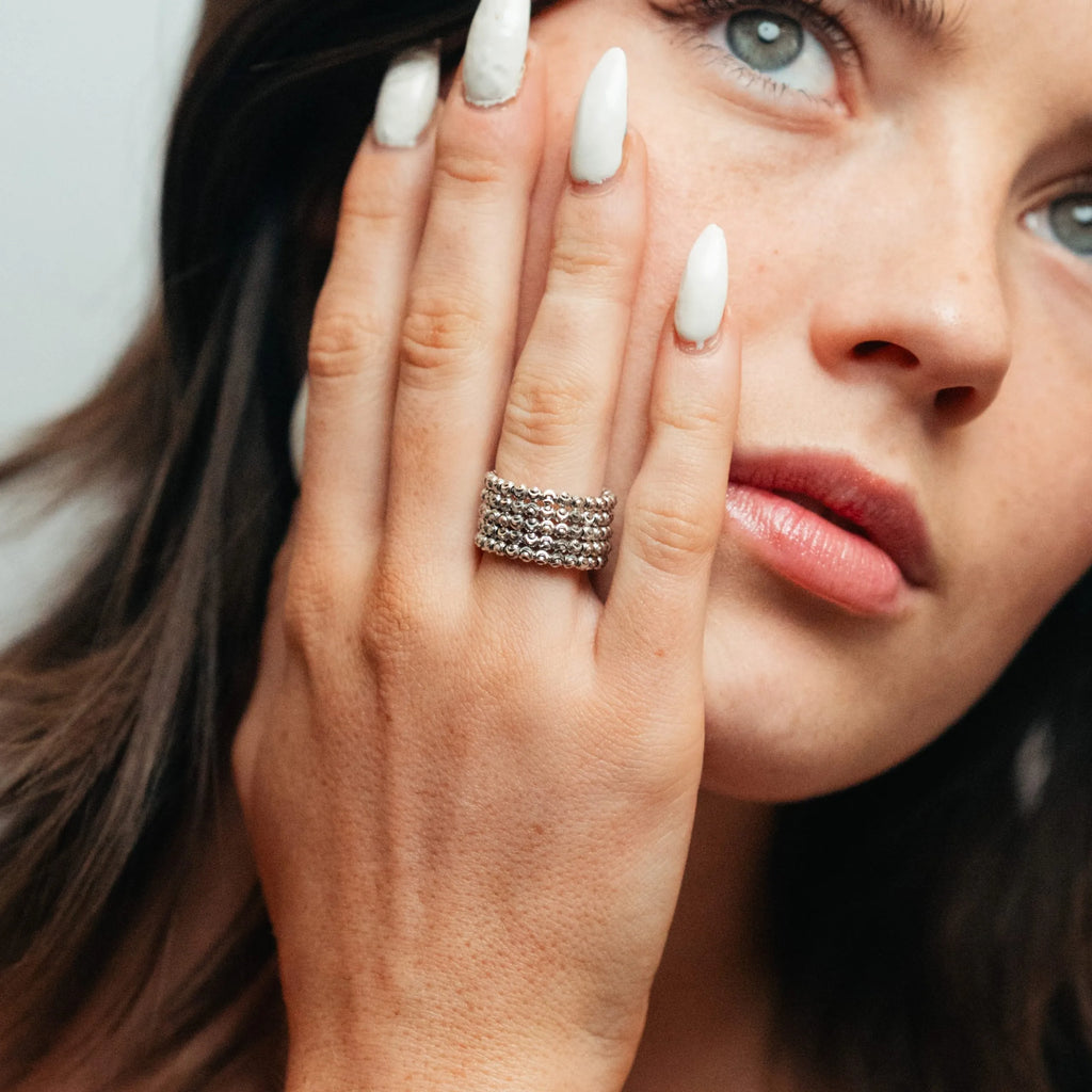 Alizia Beaded Open Ring