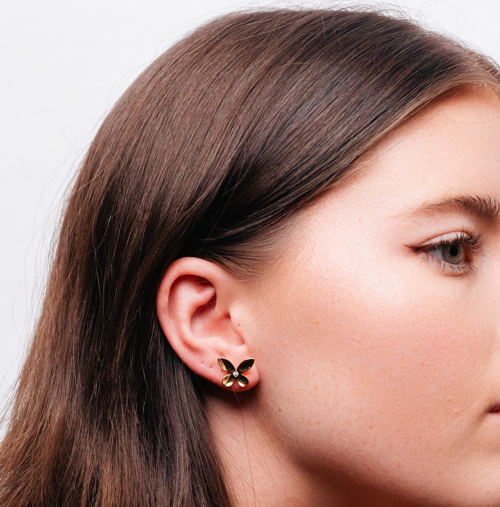 Alizia Matte Butterfly Single Stud Earrings