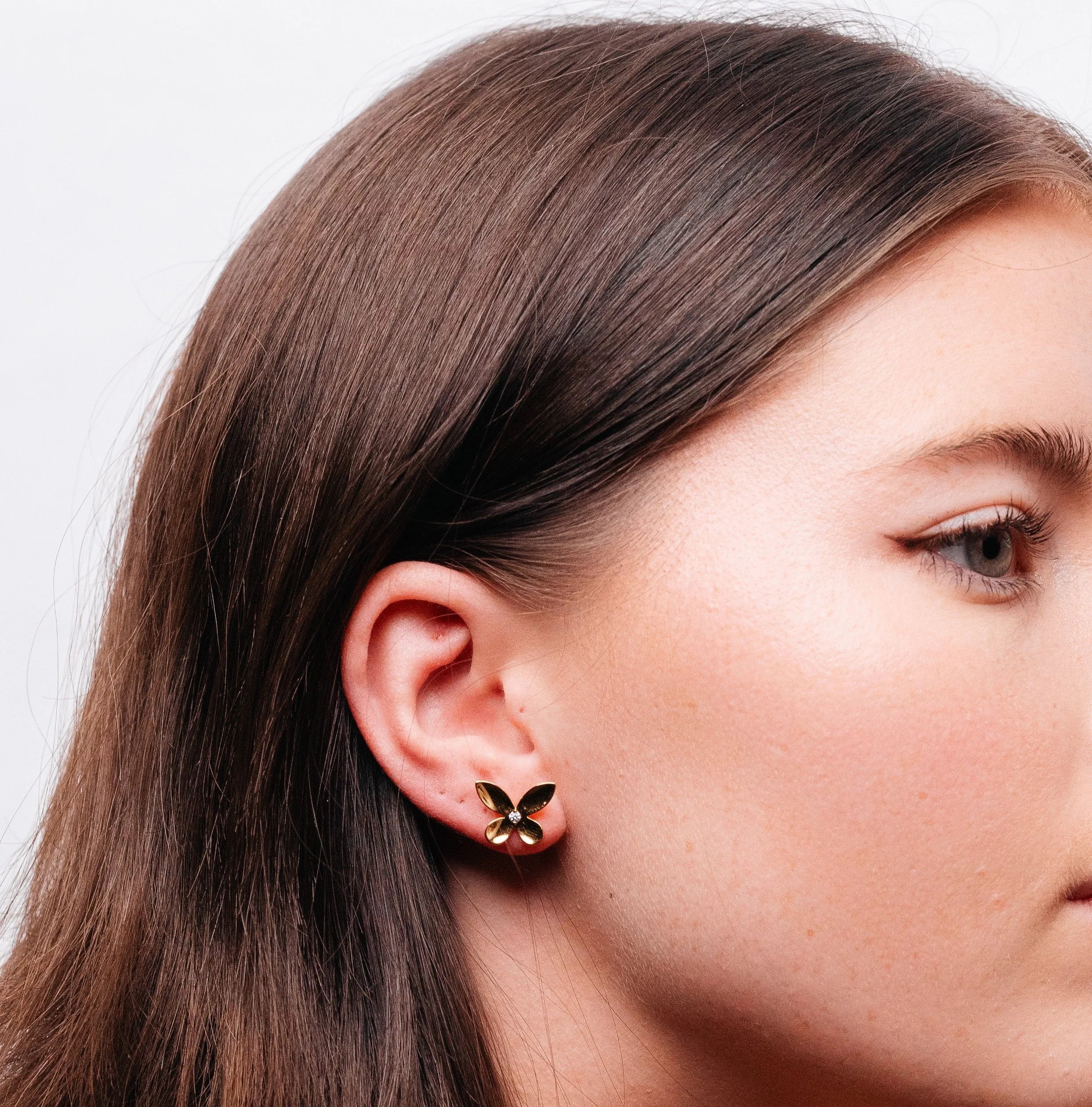 Alizia Matte Butterfly Single Stud Earrings