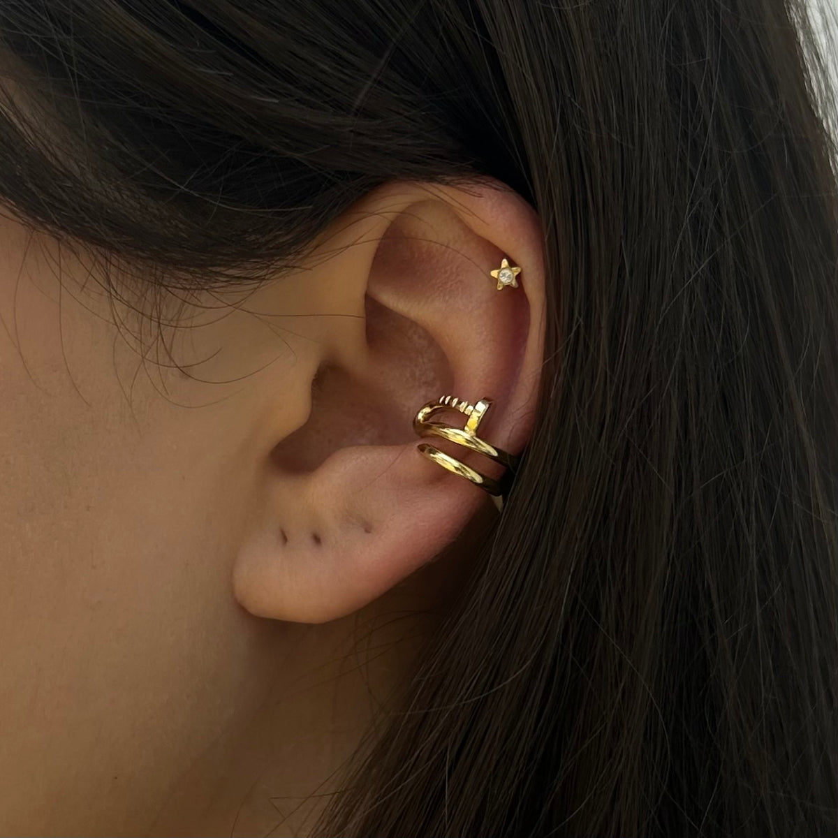 Alizia Crystal Nail Ear Cuff