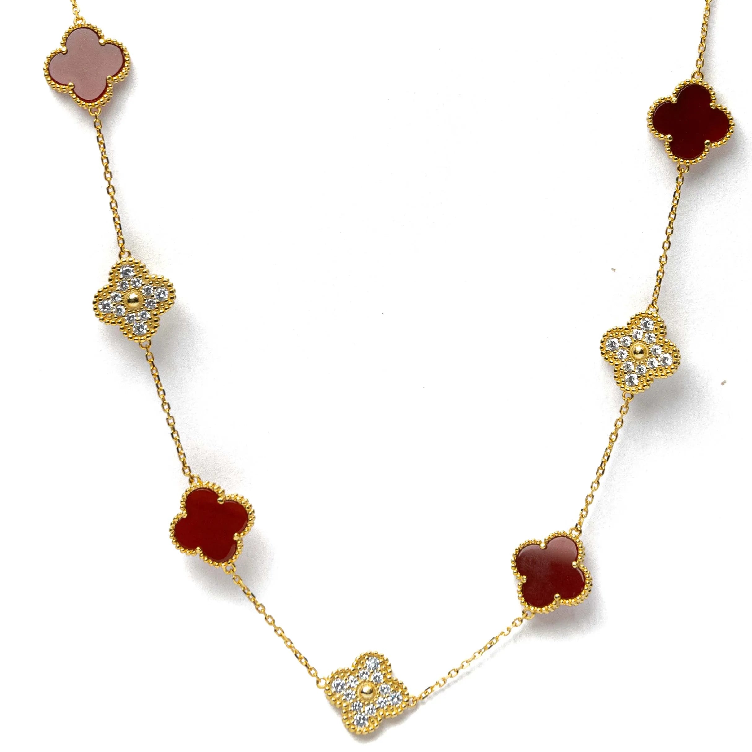 Alizia Half Embellished Cloves Long Necklace