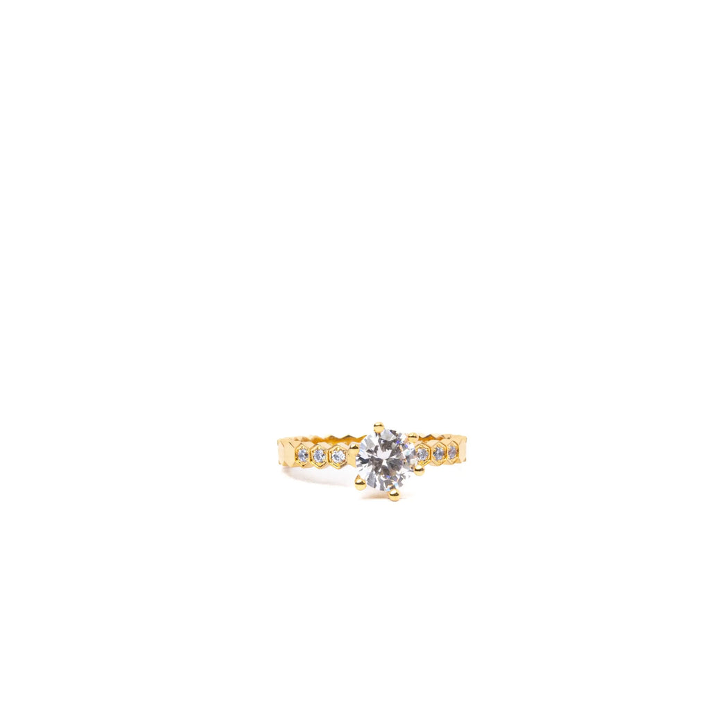 Alizia Honeycomb Solitaire Ring