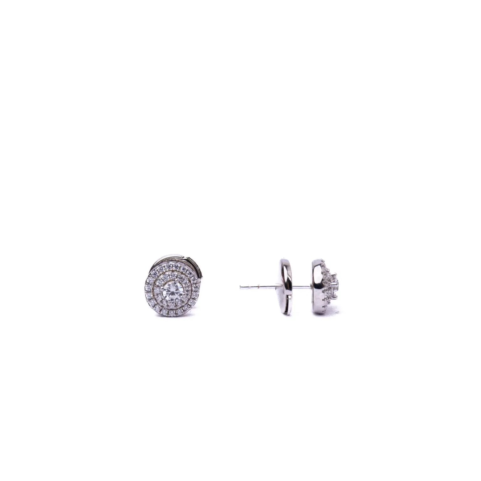 Alizia Full Halo Stud Stud Earrings