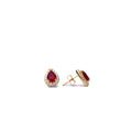 Alizia Ruby Raindrop Stud Earring