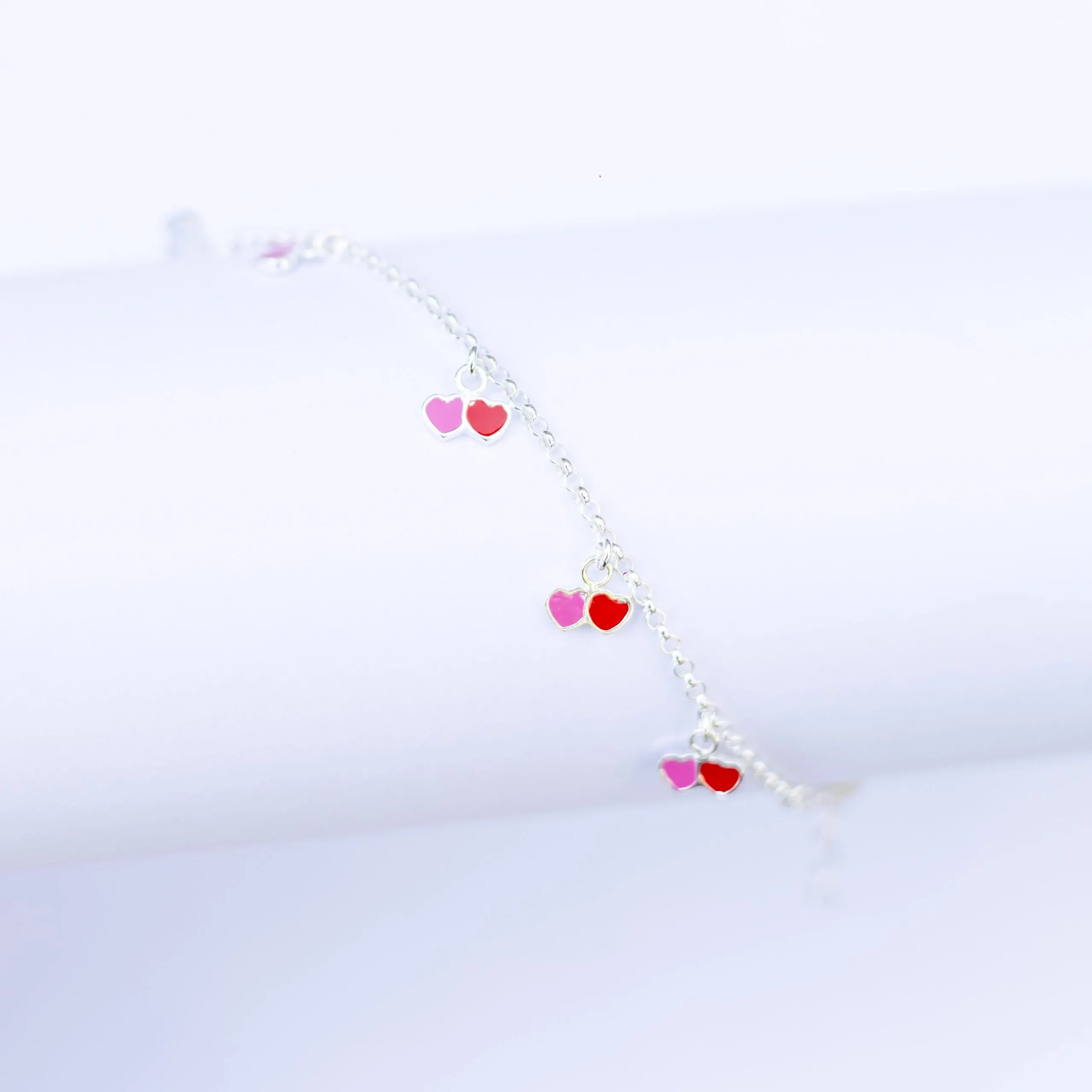 Alizia Double Small Hearts Kiddie Bracelet
