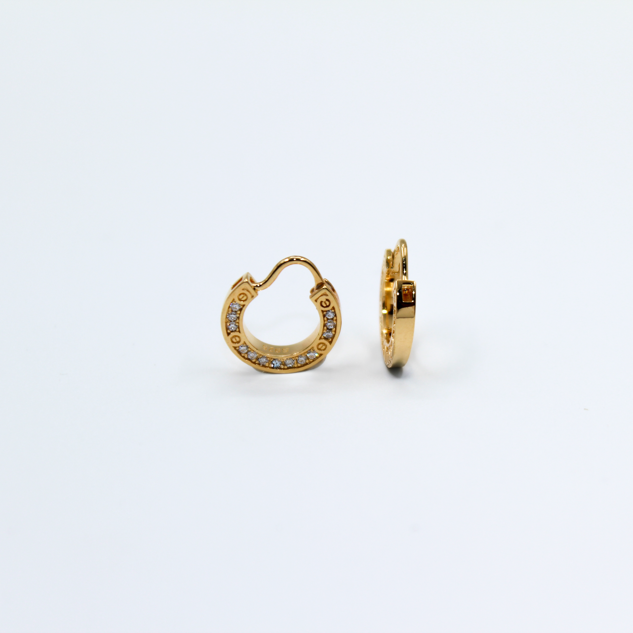 Alizia Mini CC Bling Hoop Earrings