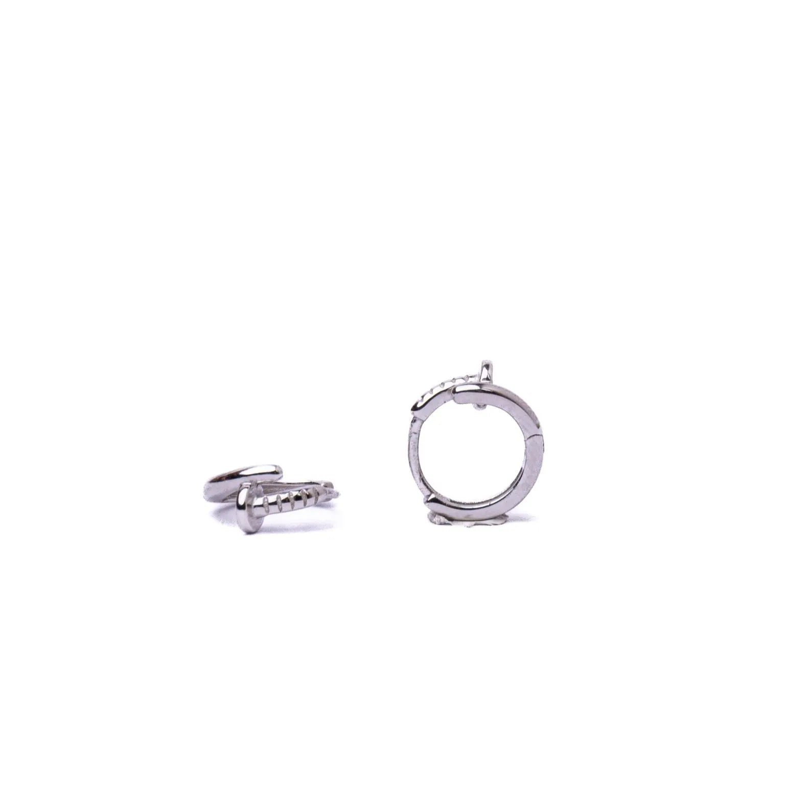 Alizia Nail Mini Hooped Earrings