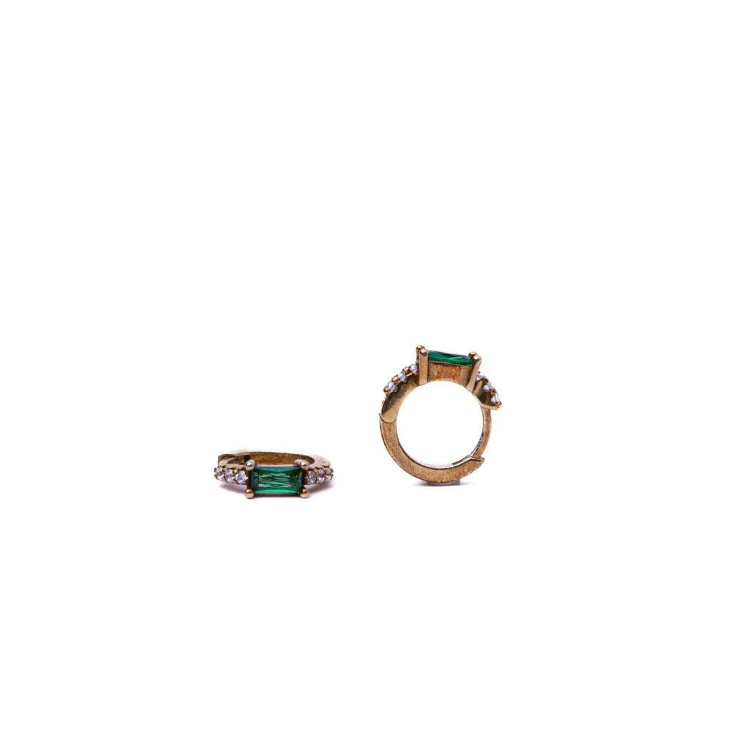 Alizia Dainty Colour Stone Hooped Earrings