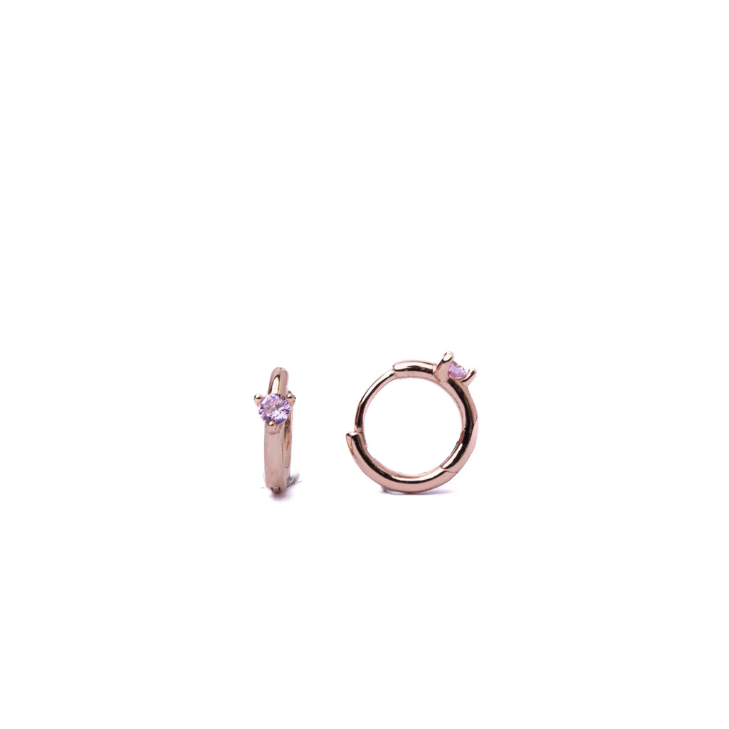 Alizia Diamond Huggie Hooped Earrings