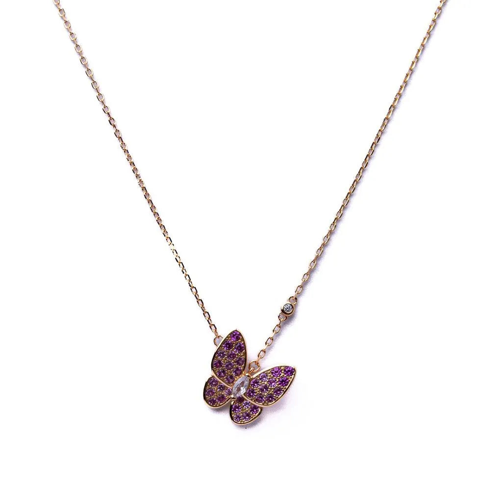Alizia Crystal Butterfly Necklace