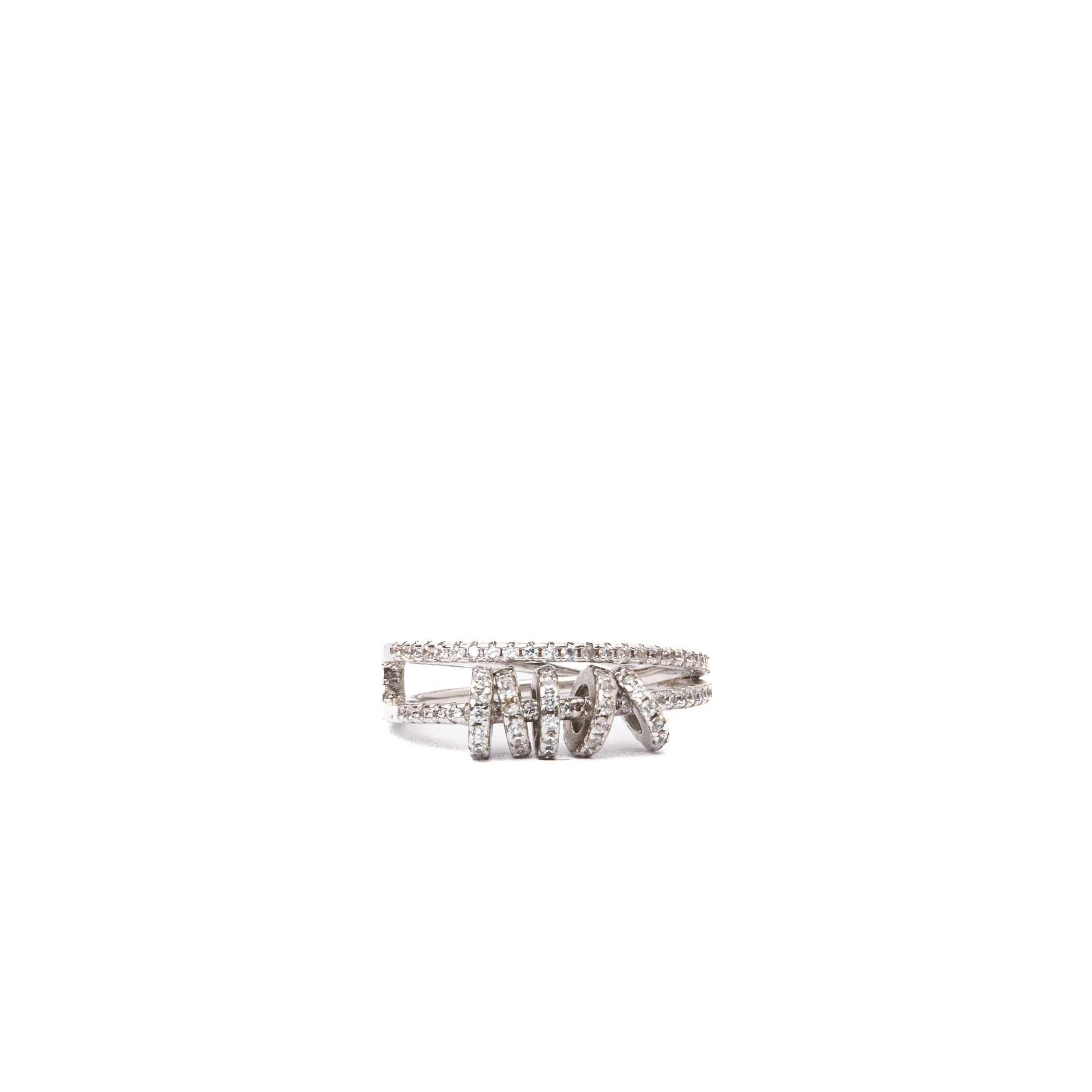 Alizia Movable Charm Double Ring