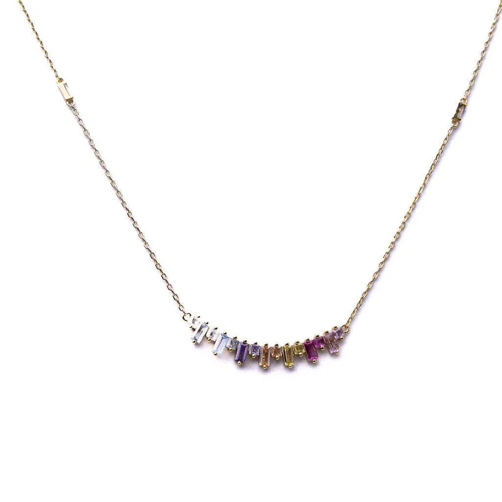 Alizia Encrusted Smile Short Necklace