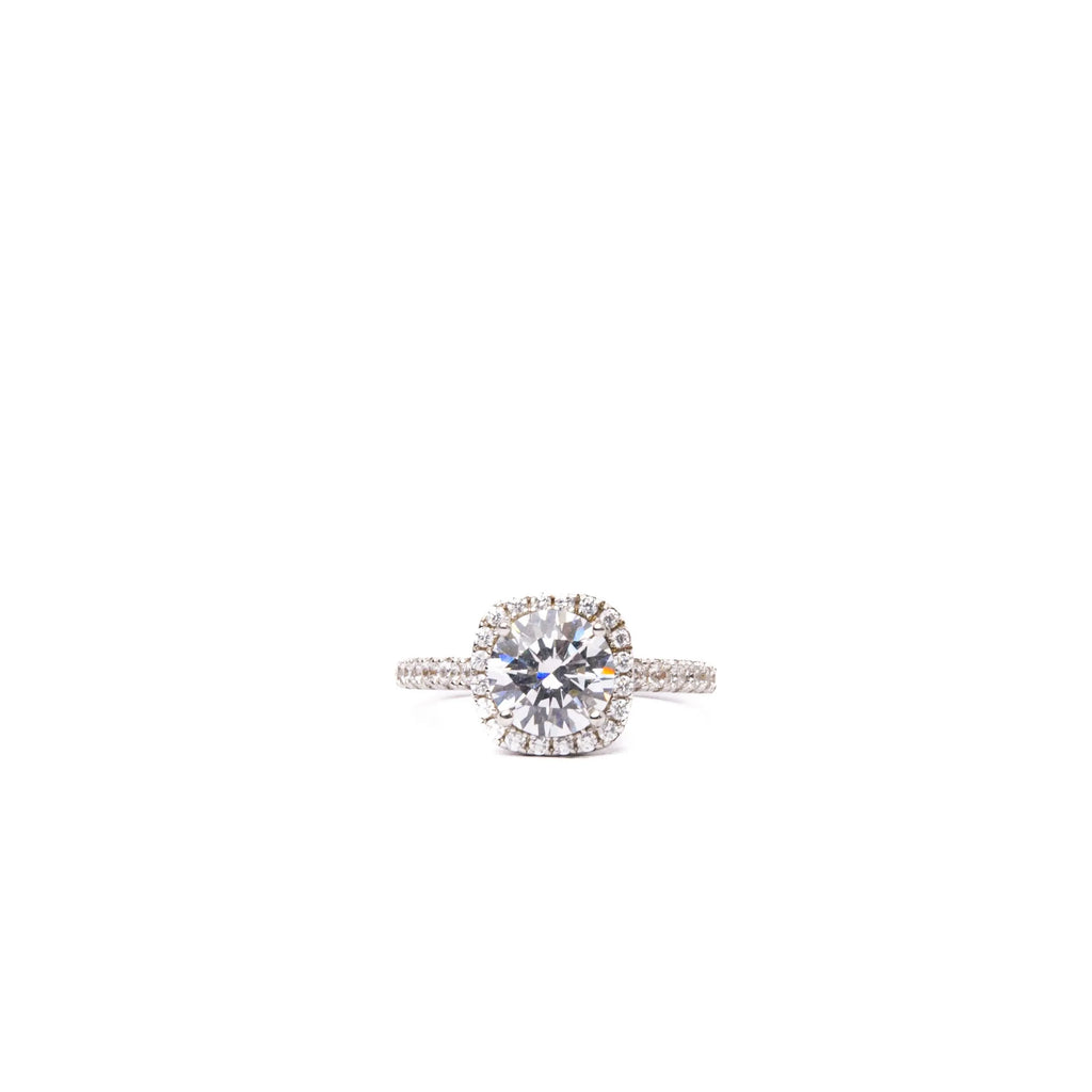 Alizia Squared Halo Ring