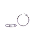 Alizia Embellished Screw Hooped Earrings