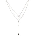 Alizia 3 Stone Drop Short Necklace