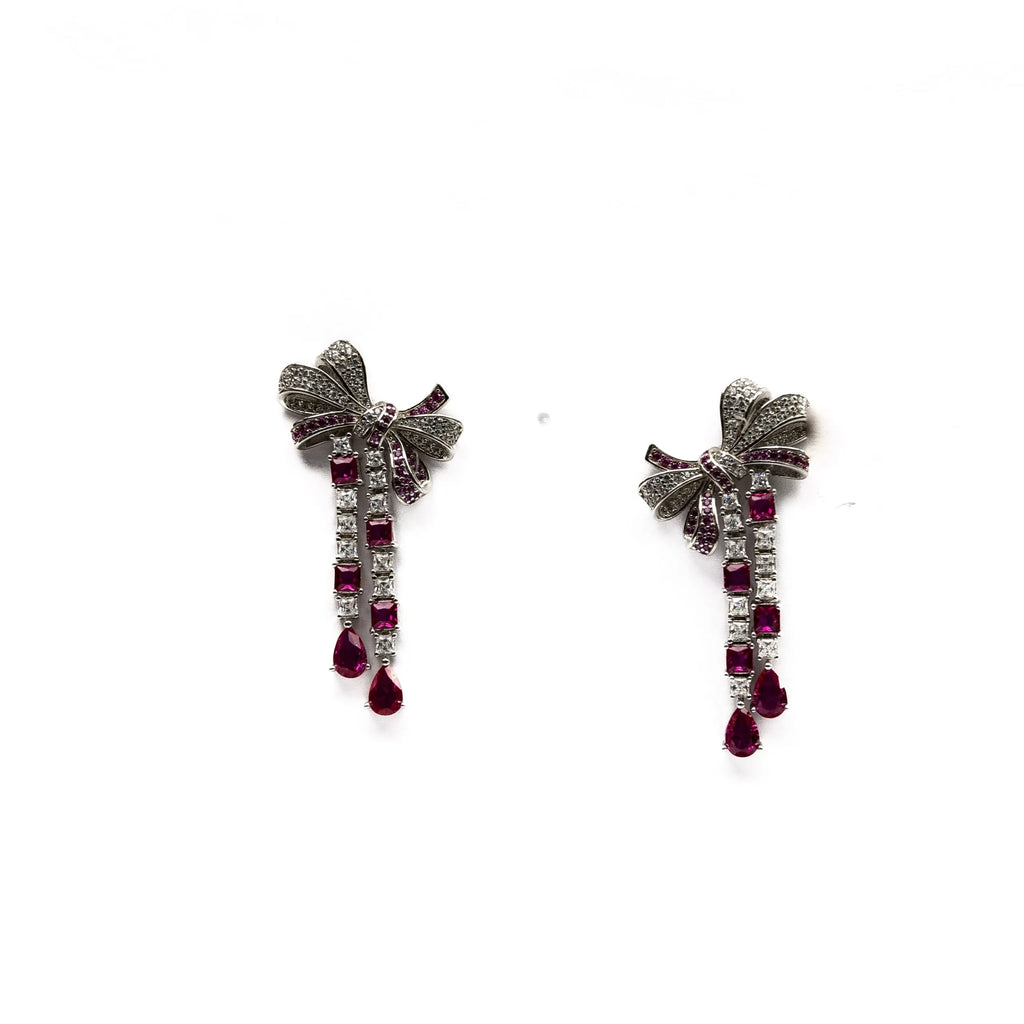Alizia Ruby Fancy Drop Earrings