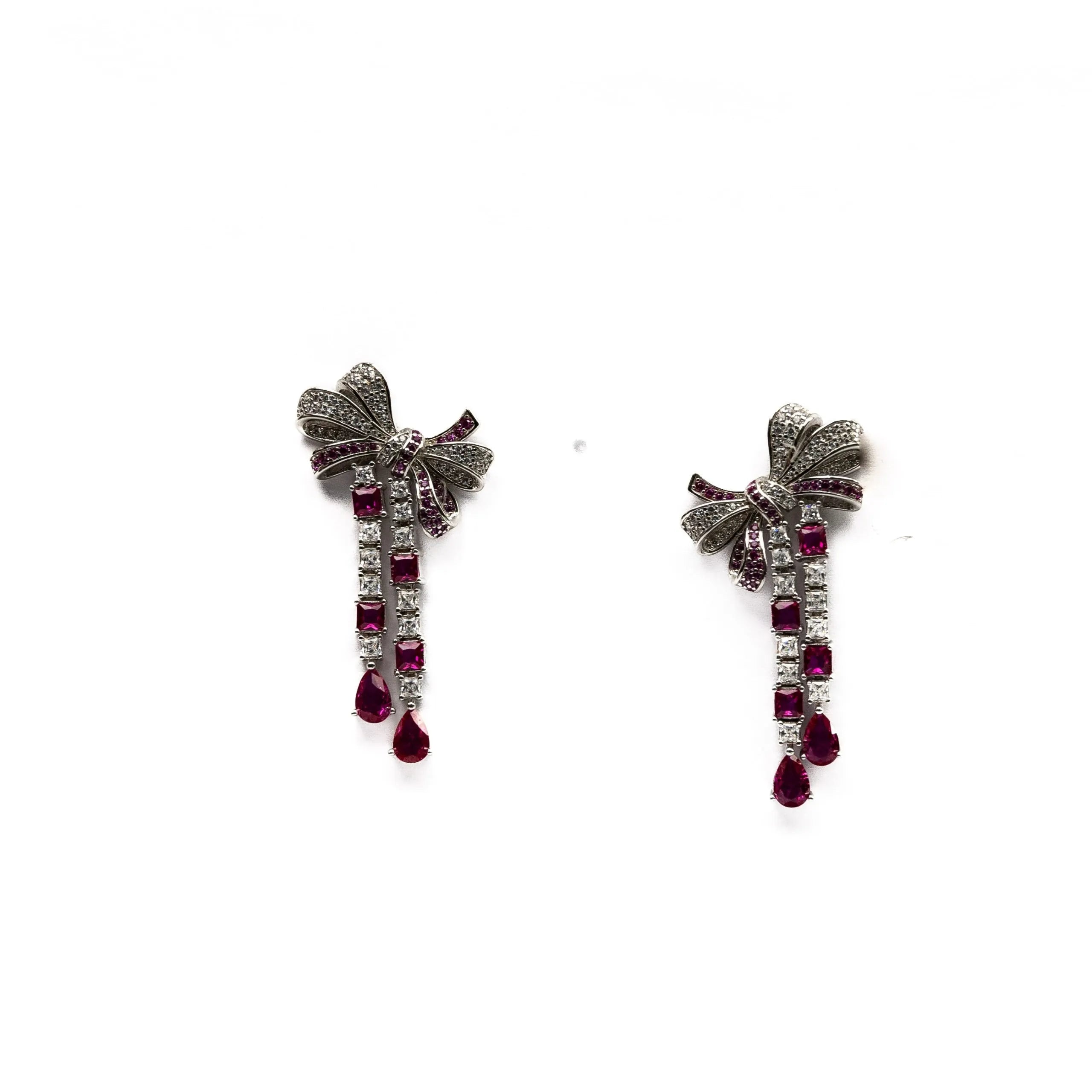 Alizia Ruby Fancy Drop Earrings