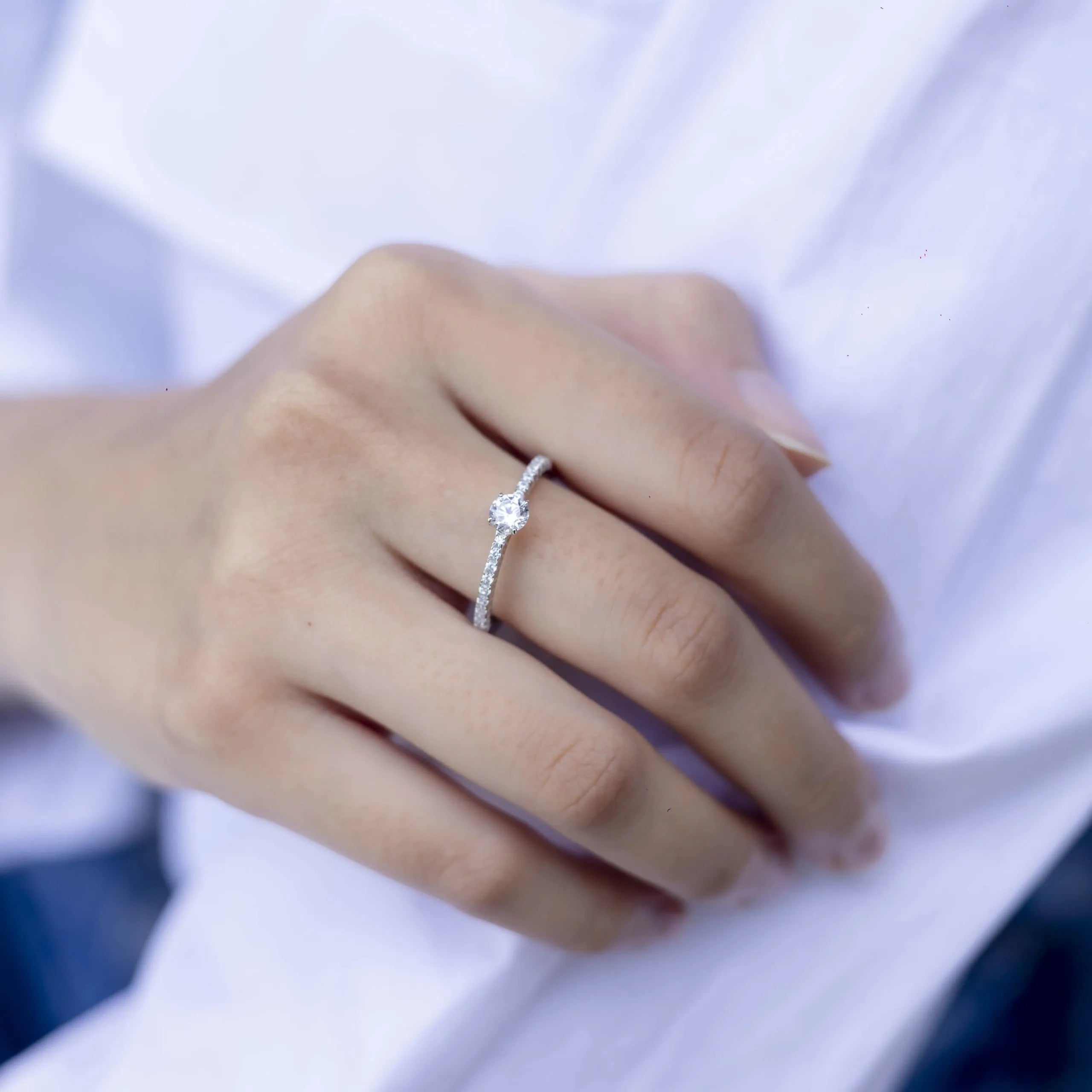 Alizia Dainty Small Stone Ring Size 6