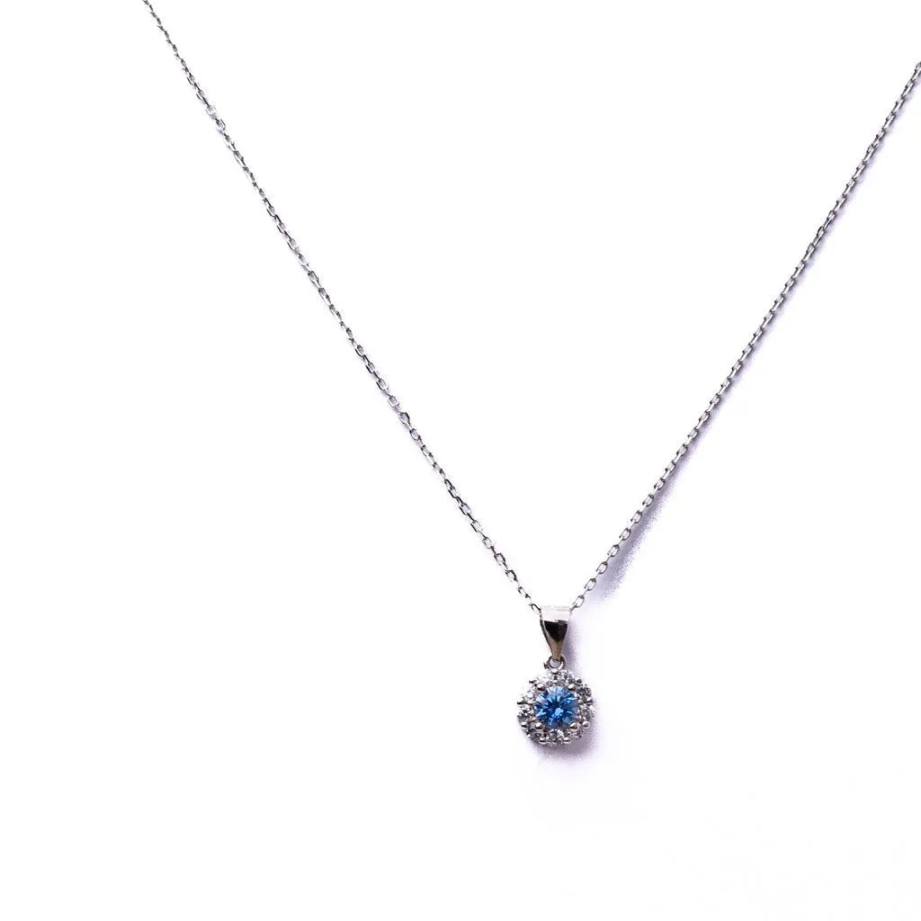 Alizia Azure Flower Short Necklace