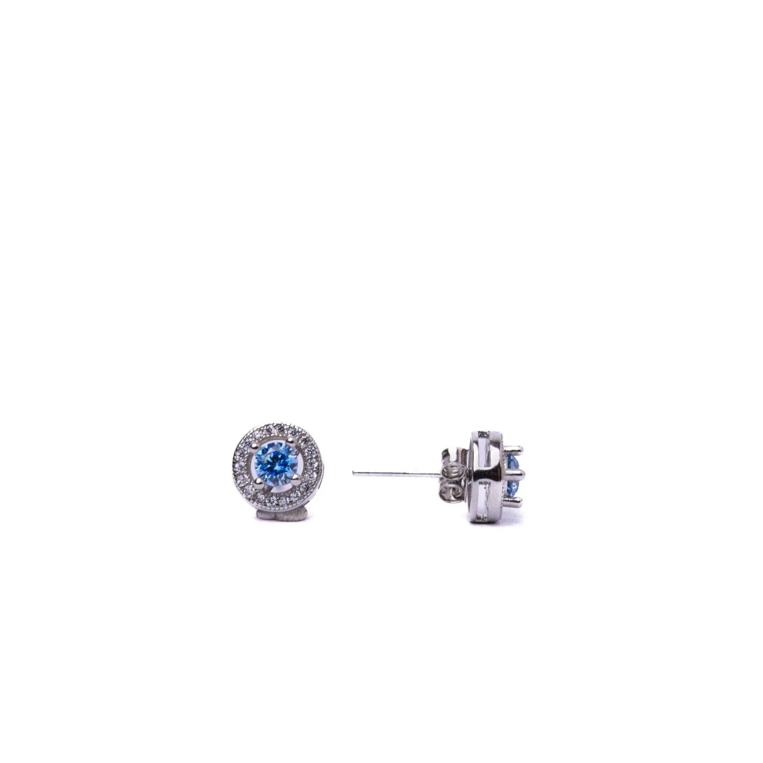 Alizia Halo Stud 4 Claw Stud Earrings