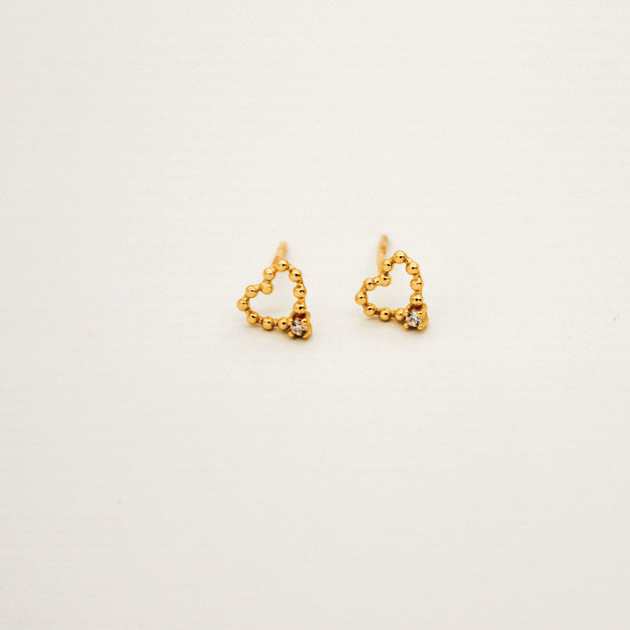 Alizia Hollow Mini Heart Stud Kiddie Earrings