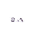 Alizia Rectangle Embellished Outline Stud Earrings