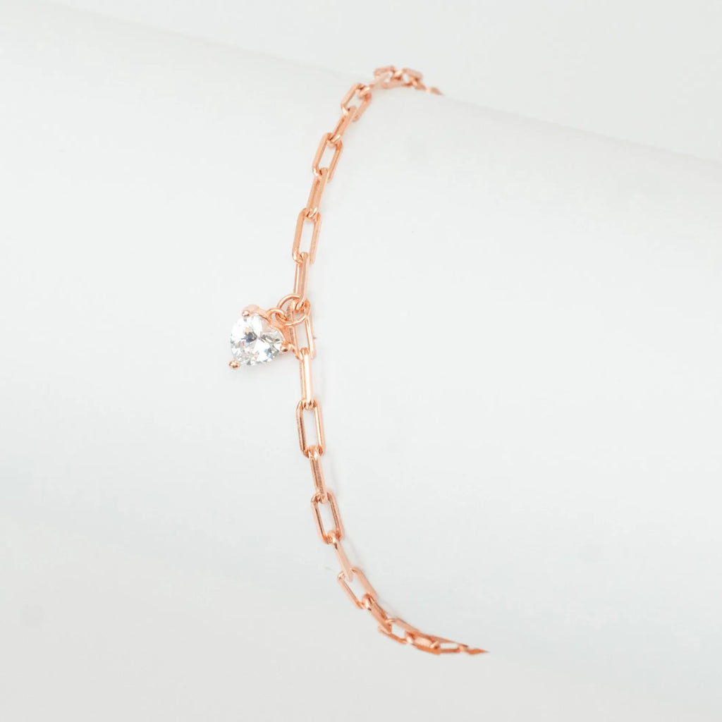 Alizia Link Charm Heart Bracelet