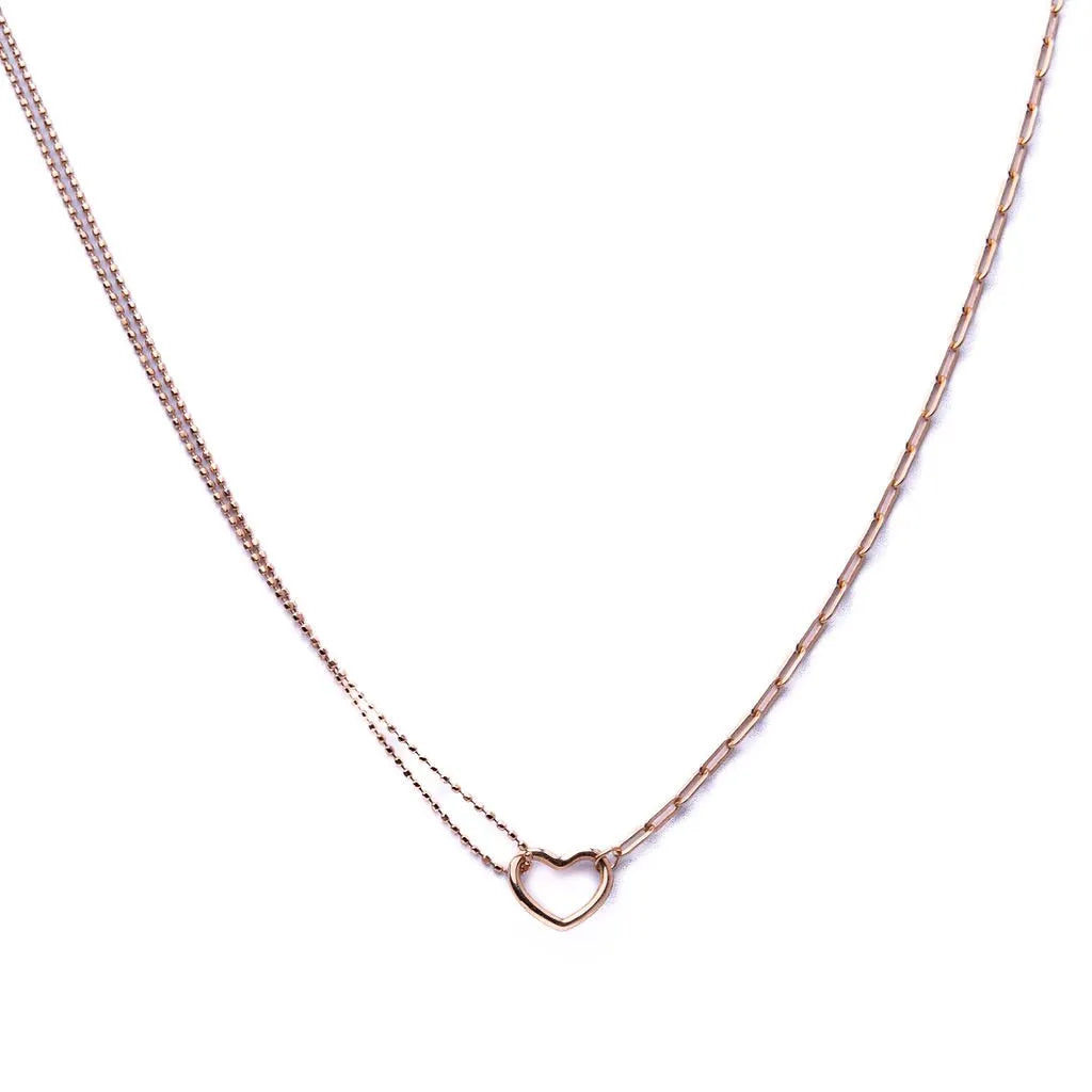 Alizia Dainty Heart & Link Short Necklace