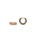 Alizia Encrsuted Huggie Hooped Earrings
