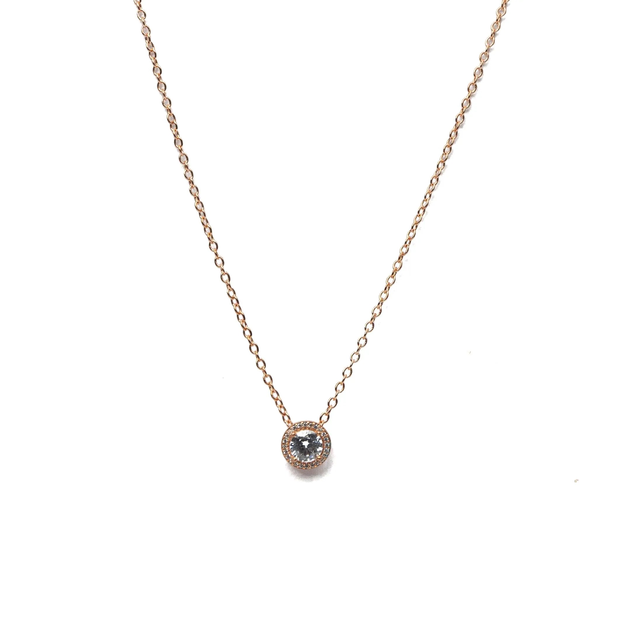 Alizia Halo Pendent Short Necklace