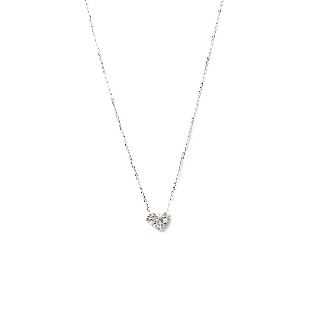 Alizia 3 Diamond Heart Short Necklace