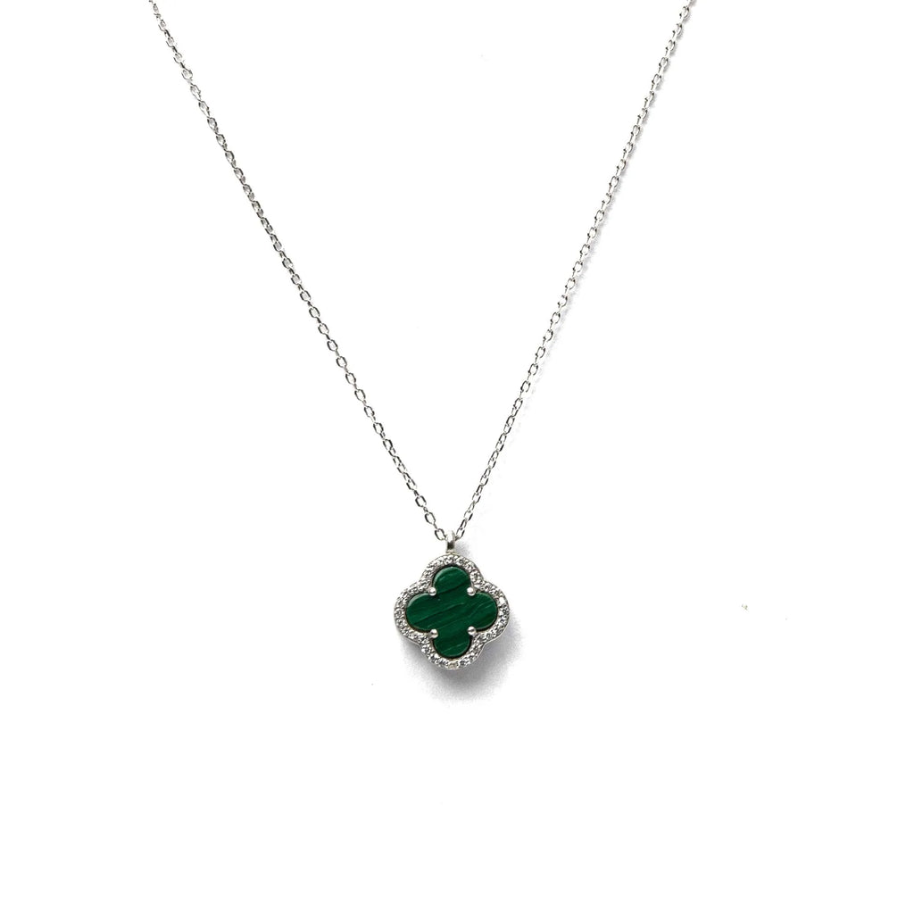 Alizia Crystal Outline Clove Short Necklace