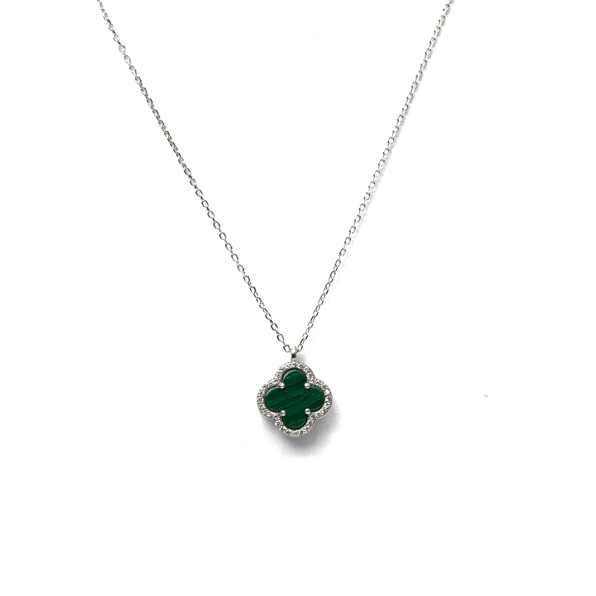 Alizia Crystal Outline Clove Short Necklace