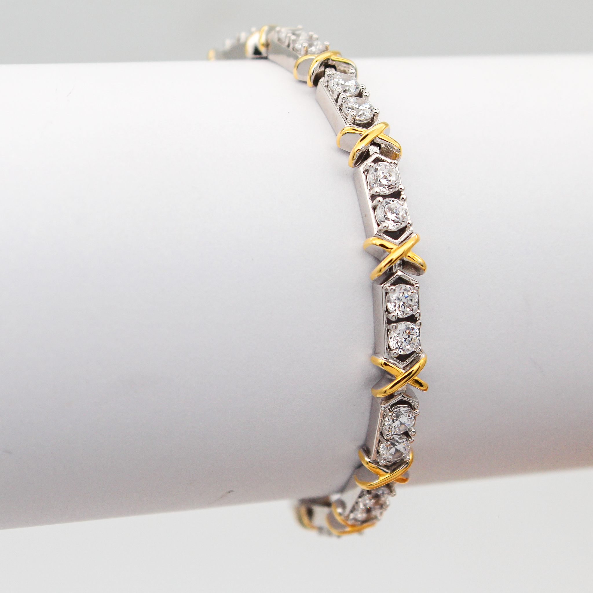 Alizia Tennis X Block Bracelet