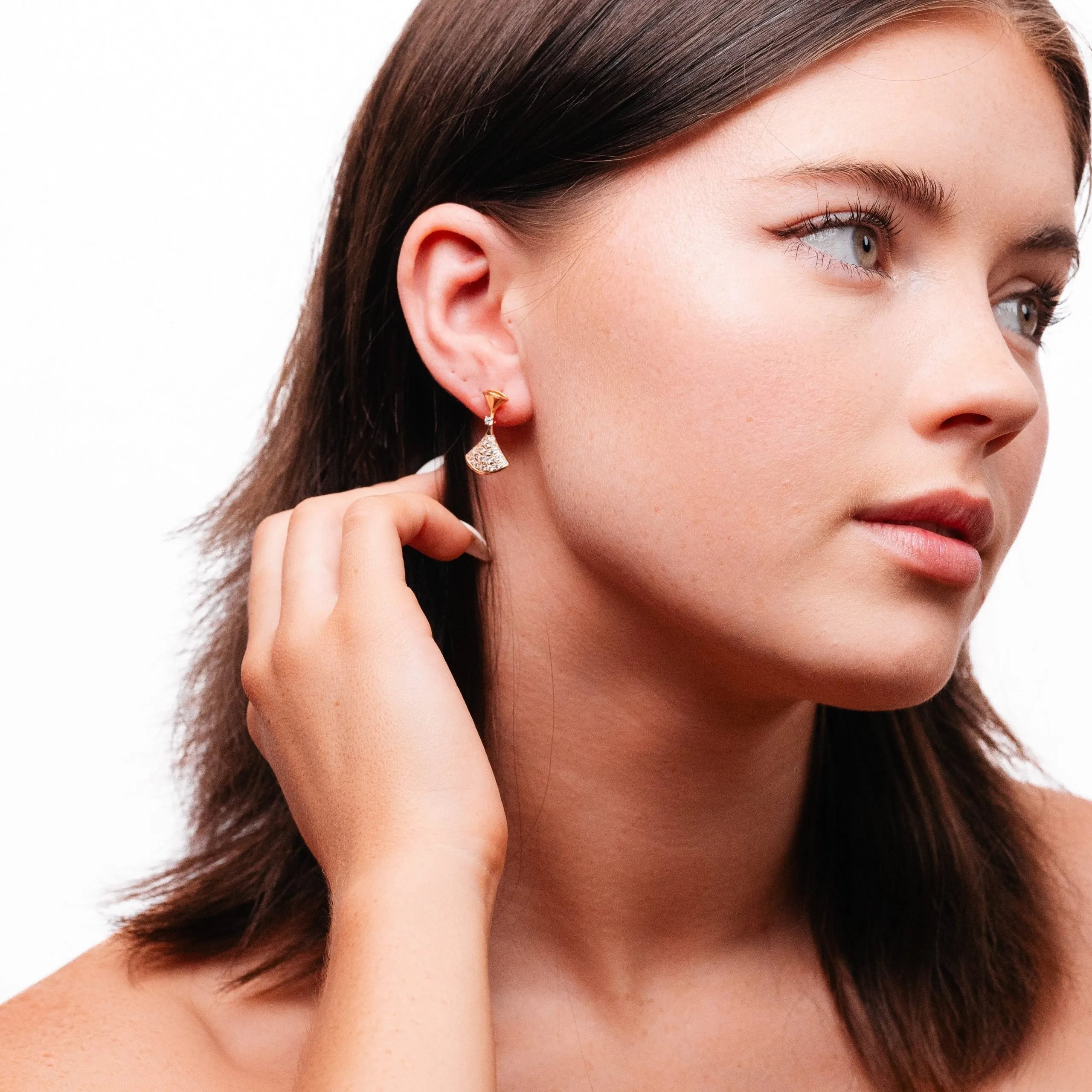 Alizia 2 Shell Crystal Drop Earrings